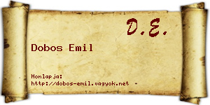 Dobos Emil névjegykártya